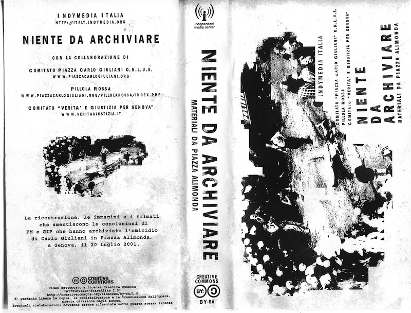 Copertina del VHS "Niente da Archiviare"