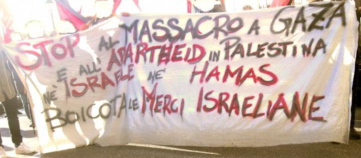 Pisa. Striscione al corteo del 2 marzo 2024