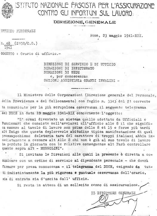 circolare del 1941