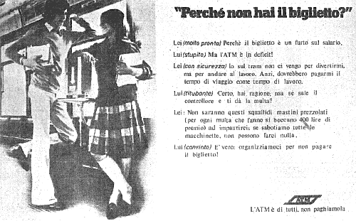 volantino contro il caro-bus (1977)