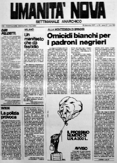 umanità nova n.45 del 1977